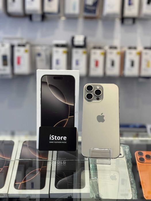 iPhone 16 PRO • 256 GB • Natural Titanium • 93% bateria • GWARANCJA •