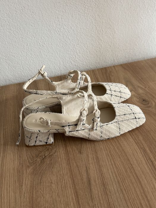 Buty Sandały na słupku stradivarius 38