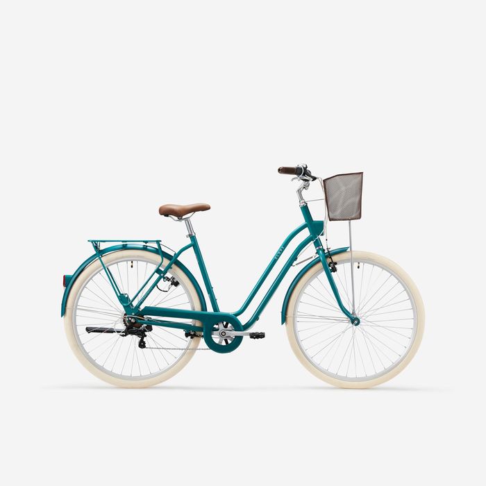 BICICLETA DE CIDADE ELOPS 520 QUADRO BAIXO VERDE