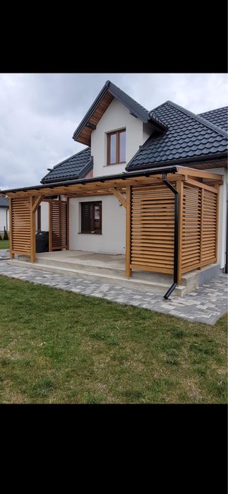 Zadaszenie tarasu wiata pergola ruchome deseczki taras altana