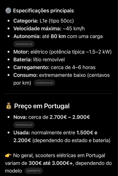 Scooter eletrica Vmoto F01