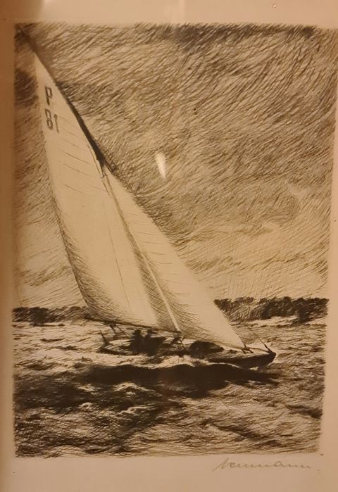 Okazja. Nowa cena. Przedwojenna grafika z podpisem autora.