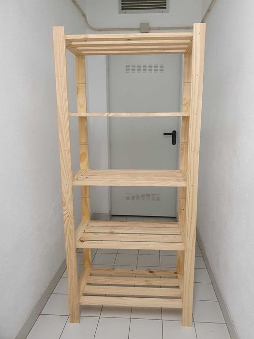 Wooden pine shelf | Estante de pinho 5 prateleiras (Leroy Merlin)