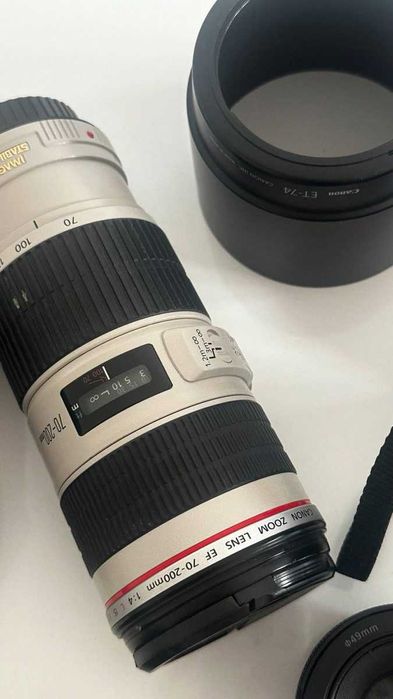 Canon EOS 7D Mark II z obiektywami i ładowarką