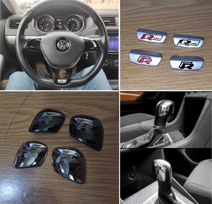 Símbolos VW R-LINE volante | Emblemas Volkswagen | Porta chaves