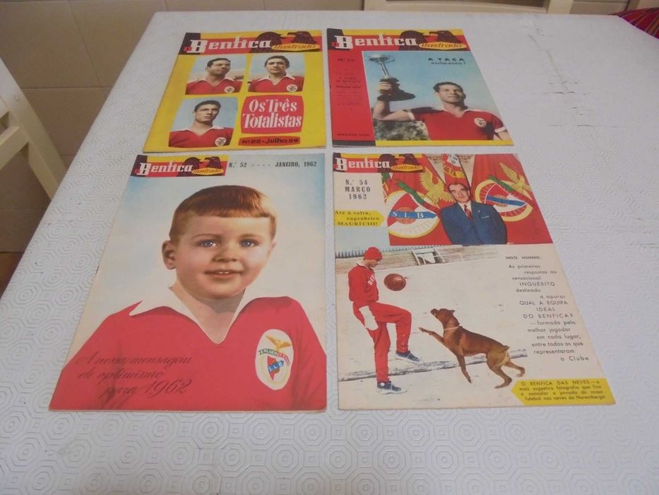 Lote de 22 revistas "O Benfica Ilustrado" anos 50-60 - Rara