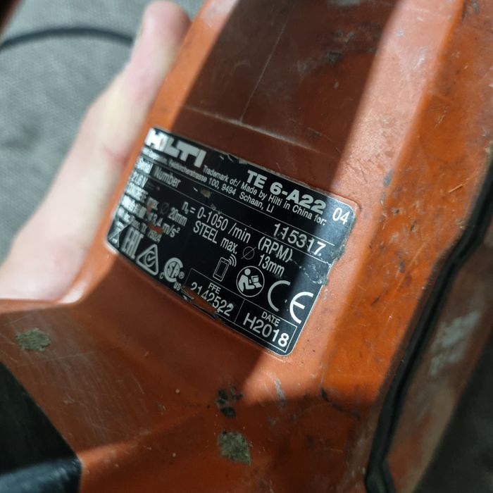 Zestaw wiertarka hilti TE 6- a22