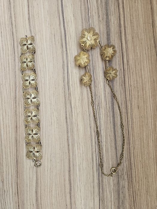 Conjunto colar & pulseira prata lei