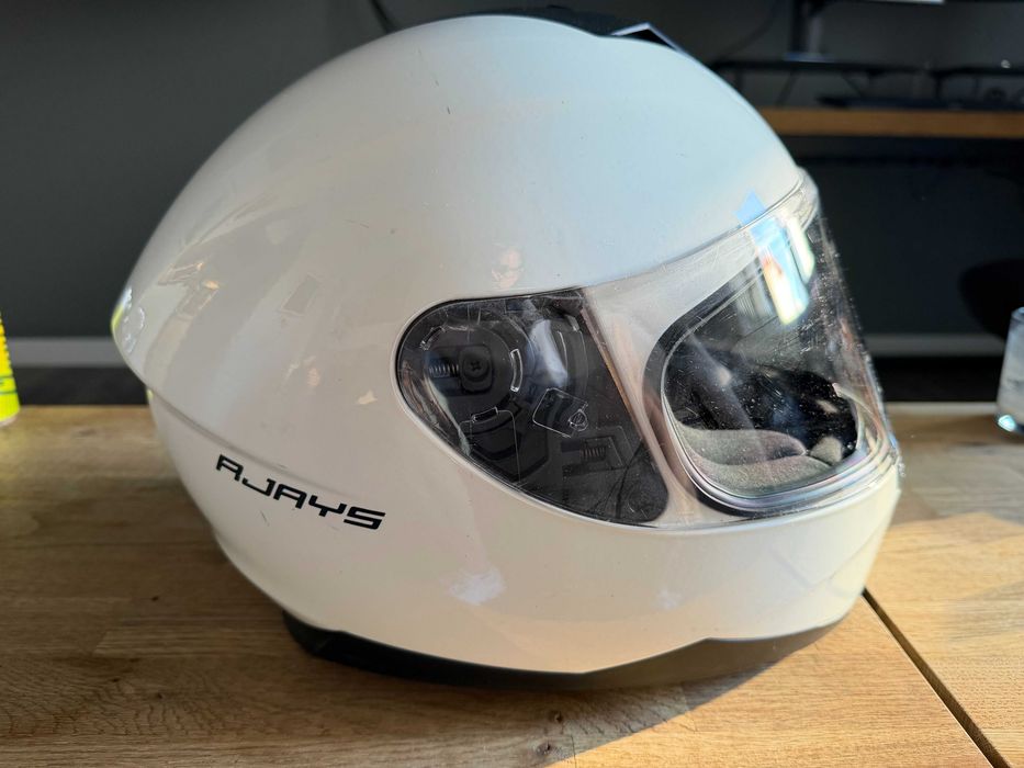Kask motocyklowy RHINO Racer White YH-FF967 | S 55056 cm | Pinlock + blenda