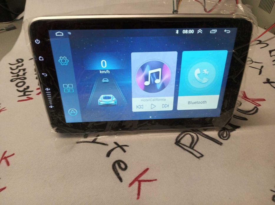 Rádio 1 DIN Android Ecrã Ajustável – CarPlay Android Auto sem Fios GPS