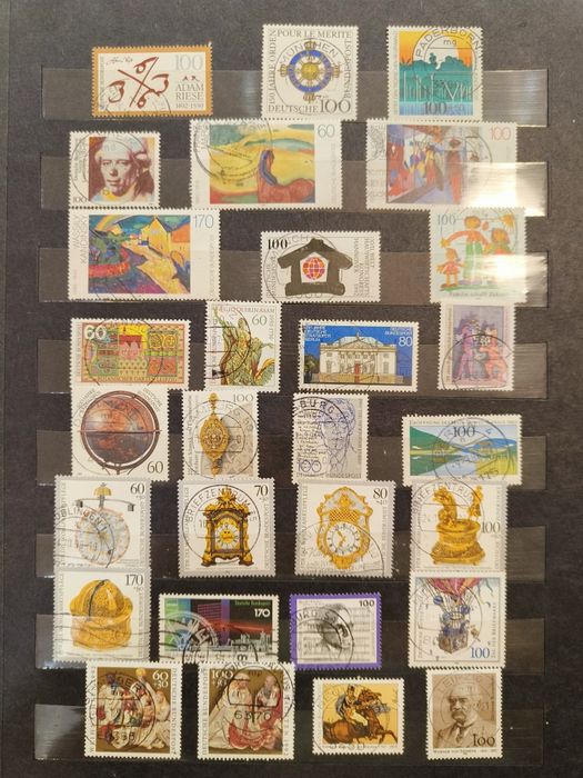 Niemieckie znaczki stemplowane z rocznika 1992
