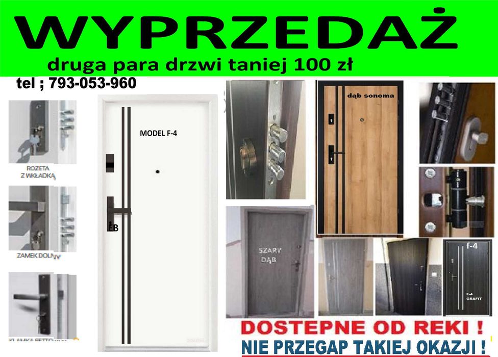 Drzwi zewnętrze WEJŚCIOWE ,wewnątrzklatkowe antywłamaniowe