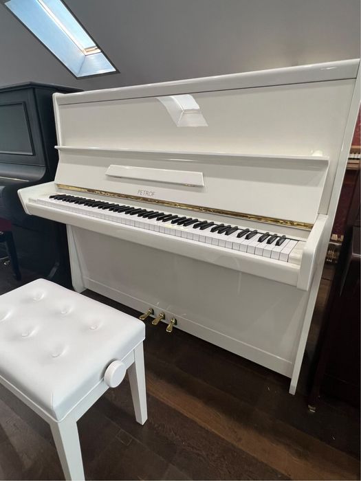 Піаніно petrof матове сатін weinbach коричневе біле petrof