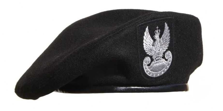 Beret wojskowy czarny Hako wzór 418/MON rozmiar 54 nowy