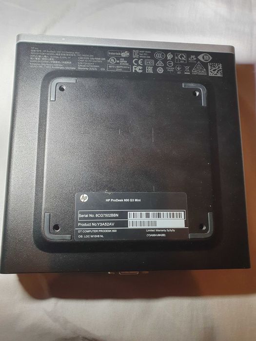HP 600 G3 DM i3-6100T 8GB SSD 128GB W10H VGA