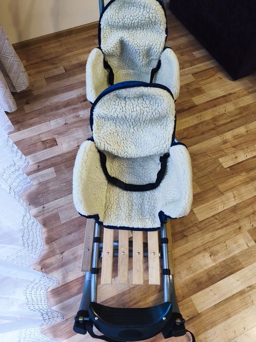 Sprzedam sanki podwójne metalowe z pchaczem