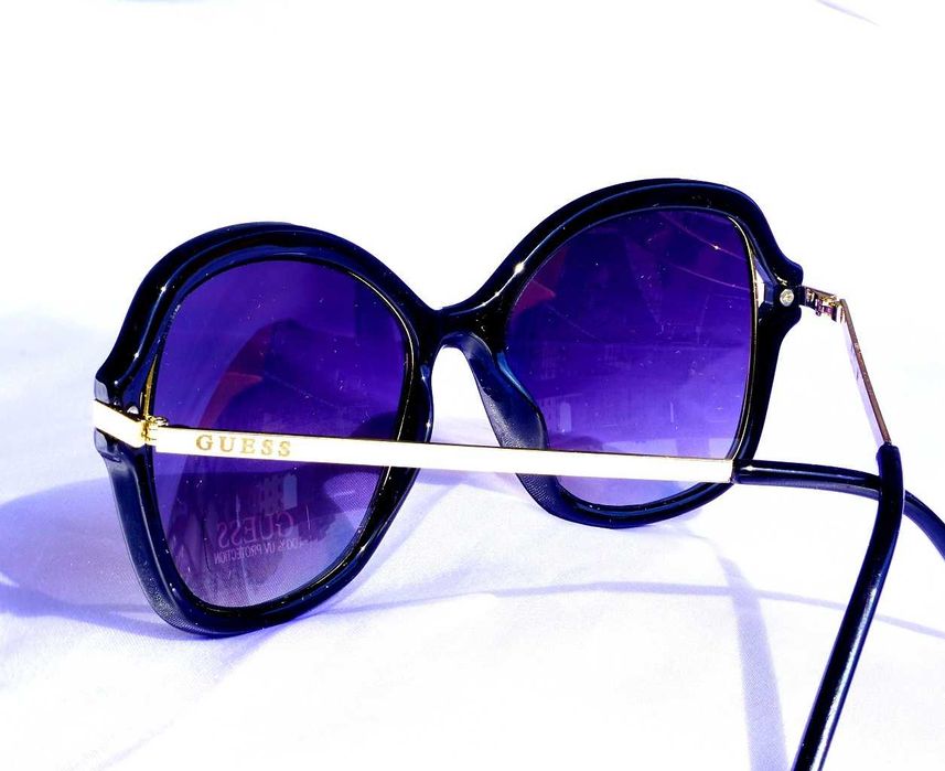 Okulary przeciwsłoneczne GUESS GF0352 01B sunglasses gold czarne motyle Cena Producenta: 930 PLN