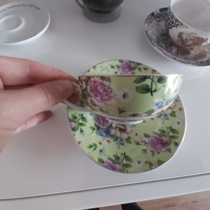 Porcelana 2 szt cieniutka vintage  chińskie filiżanki