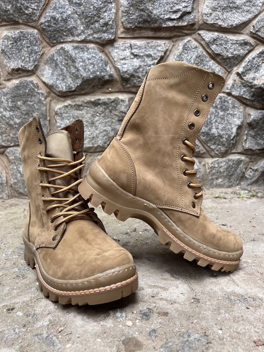 Берці зимові / натуральна шкіра / Берцы зимние с мехом/ кожа нубук