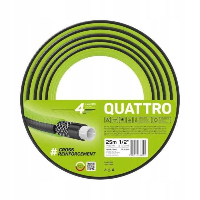 CELLFAST wąż QUATTRO 1/2 x 25m 4 warstwowy ogrodowy 10-065