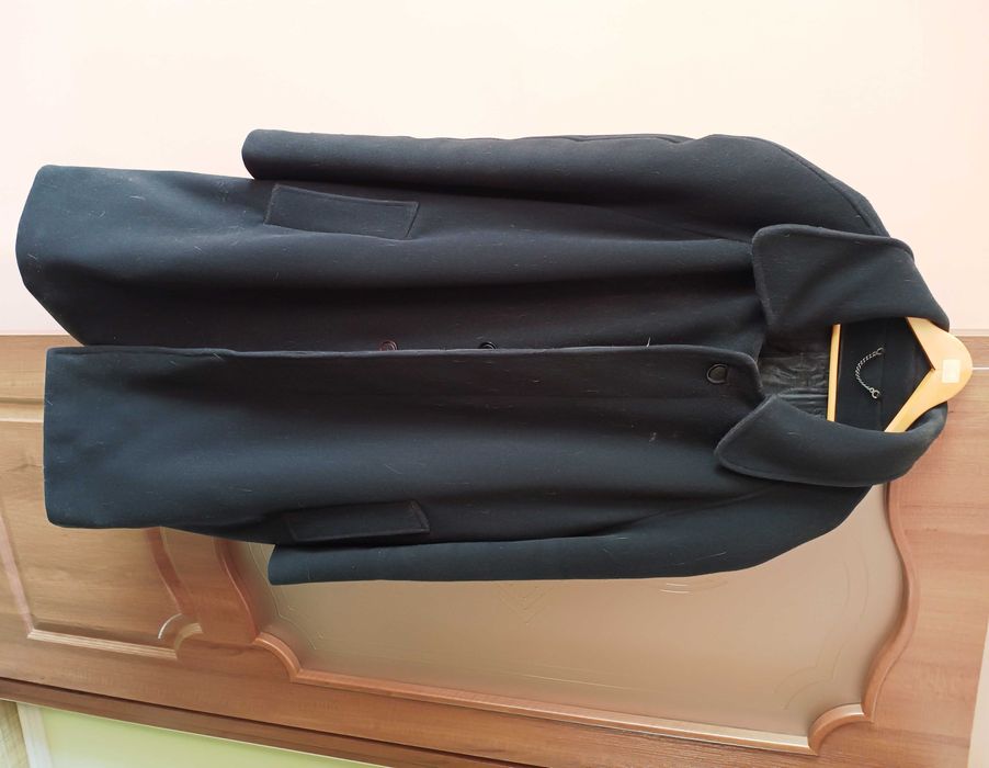 Даром Днепр мужское кашемировое черное польто р 60-64 рост от 190 см