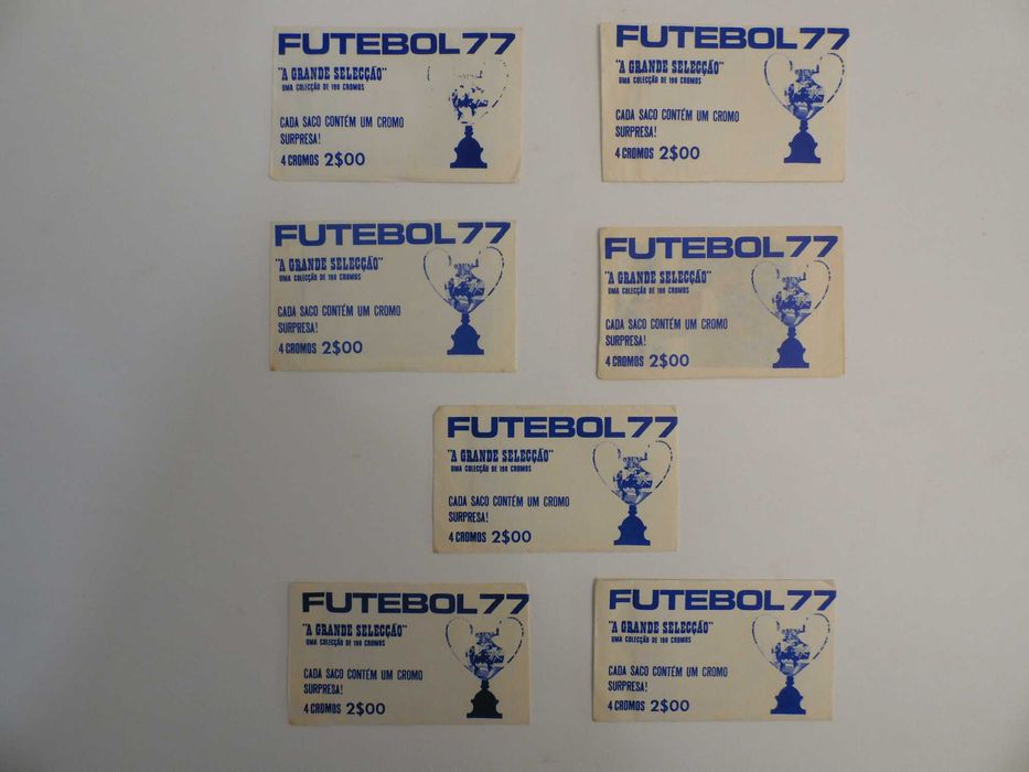 Colecção Futebol 77 - A Grande Selecção - Saquetas e Cromos