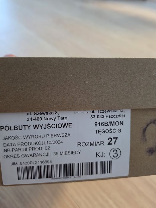 Buty skórzane nowe