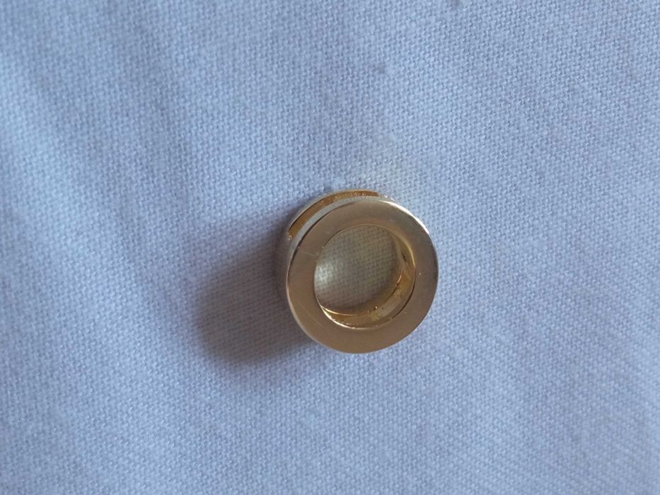 Srebrna zawieszka płaska Charms do bransoletki Koło złote Sr925 CH