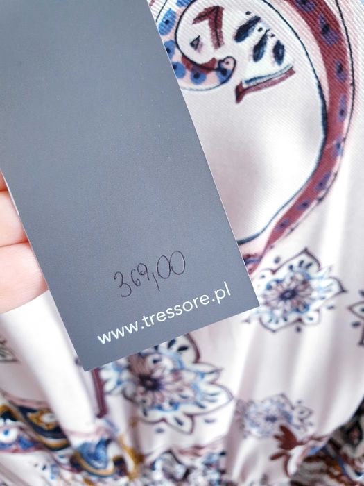 Nowa sukienka boho bufiasty balonowy rękaw 36 38 Tressore