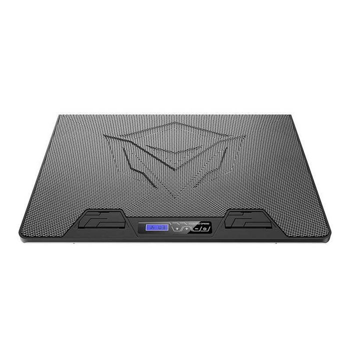 Охолоджуюча підставка для ноутбука MEETION CP5050 – RGB, великий вентилятор, дисплей, 2 USB, 9–19"