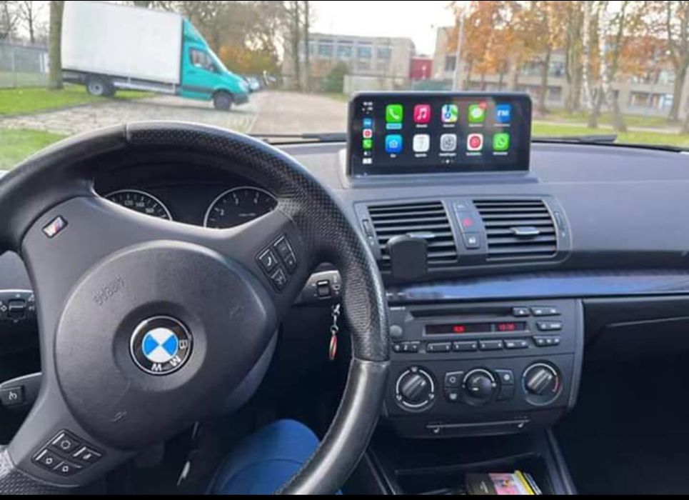 Tela Android 14  com GPS BMW E81 E82 E87 E88 + Idrive