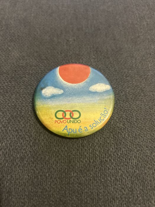 Povo Unido pin Crachá politico vintage