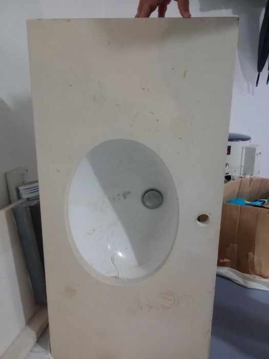 Bancada em mármore de casa de banho