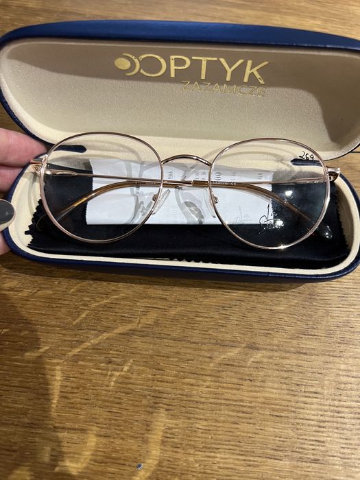 Oprawki okulary różowe złoto