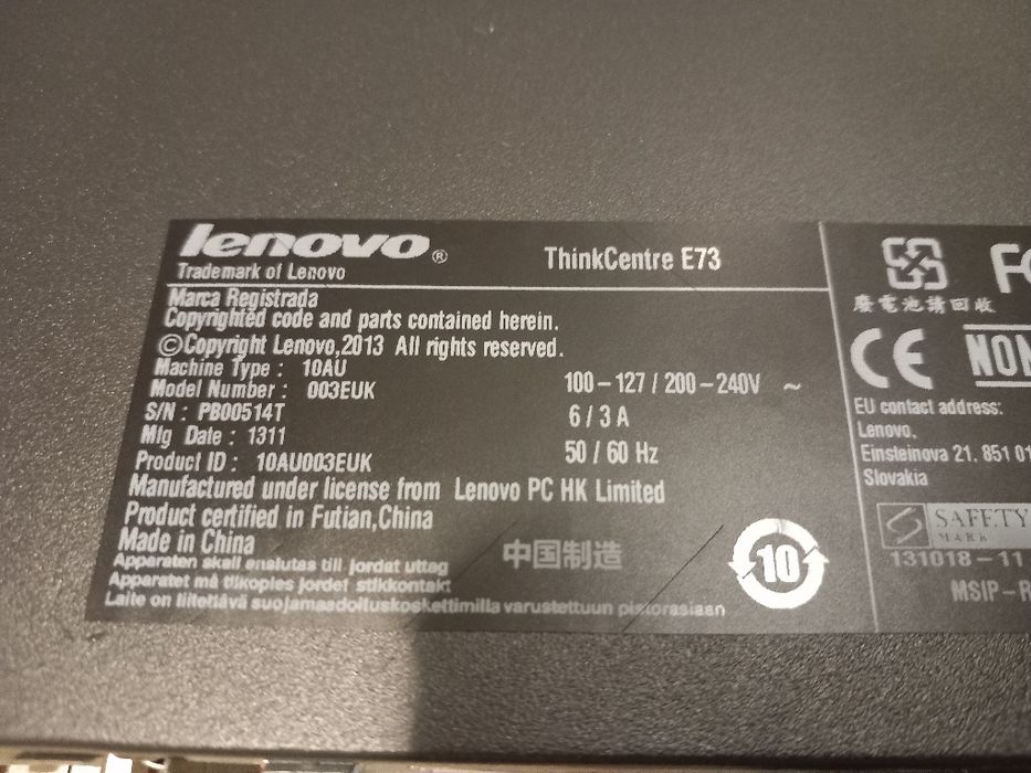 Desctop Lenovo E73