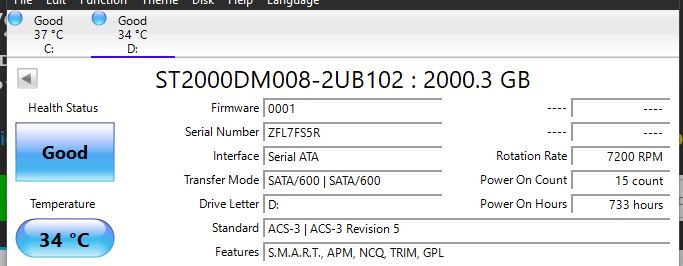 2TB HDD - Seagate Barracuda