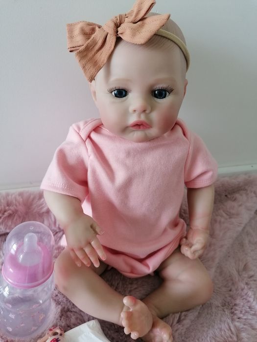 Lalka artystyczna bobas realistyczna 46cm winylowa miękka + akcesoria