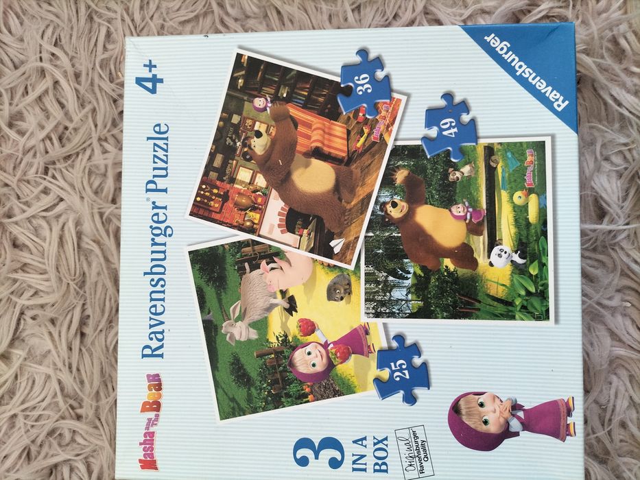 Puzzle Masza 25,36,49elementów jak nowe