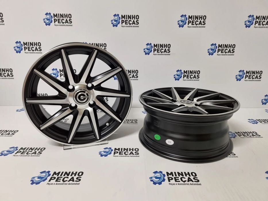 Jantes Look Vossen CVT em 14 (4x100) Preto Polido