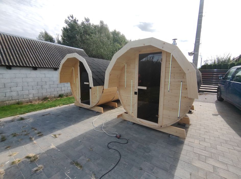 Sauna Ogrodowa Beczka 350 cm!! Przedsionek
