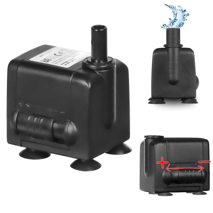 Pompa Wody Akwarium Oczko Wodne Fontanna 450l/h  Kruger Meier 450MC-X3