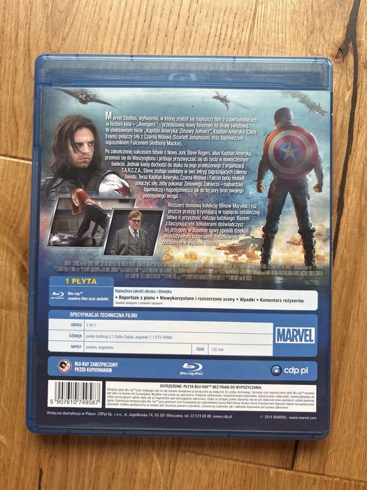 Kapitan ameryka zimowy żołnierz blu-ray