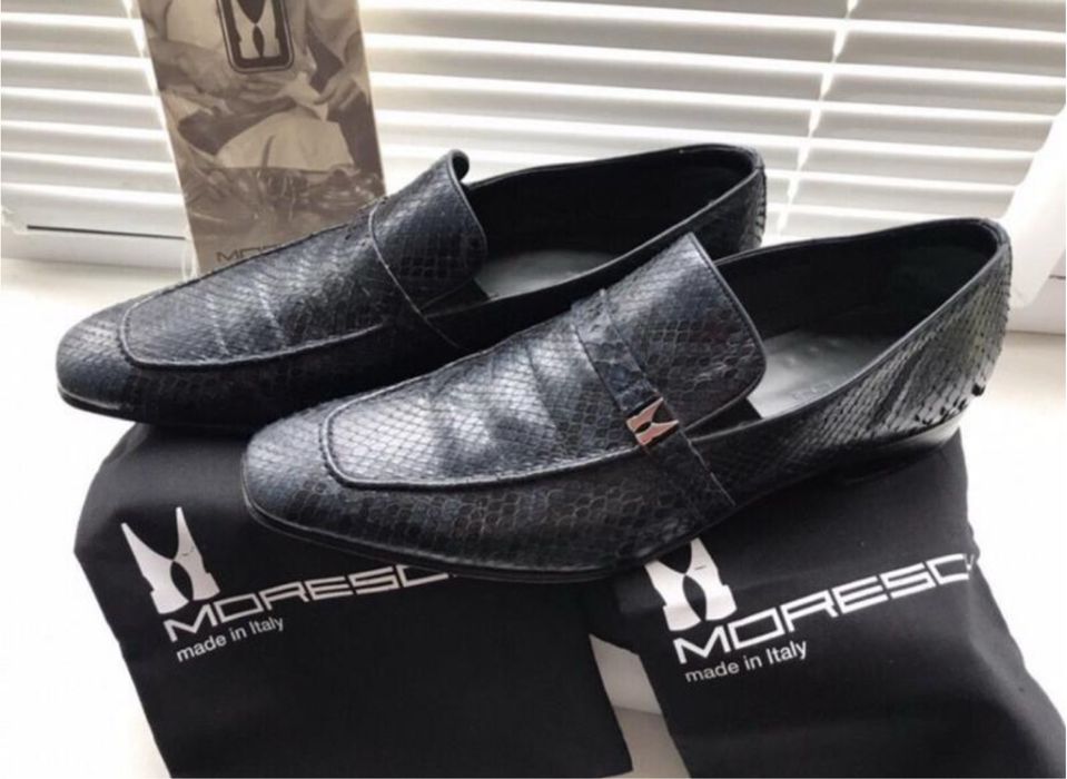 Moreschi туфлі, лофери, шкіра пітона, 43,5