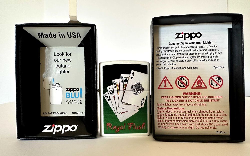 Isqueiro Zippo Royal Flush
