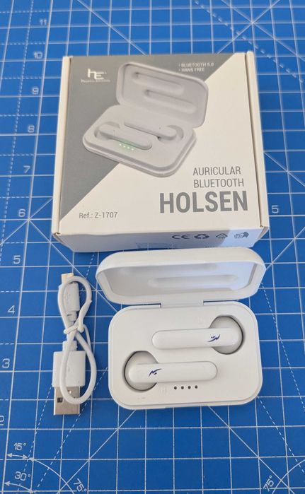 Auriculares Holsen com Caixa de Carregamento - earphones