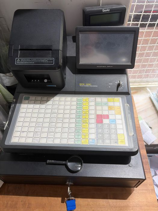 Sistema POS Sam4s SPS-530 Touch Screen + Impressora + Gaveta (Como Novo)