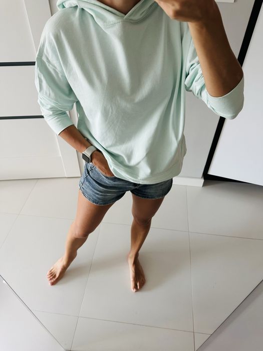 Turkusowa/Miętowa bluza oversize