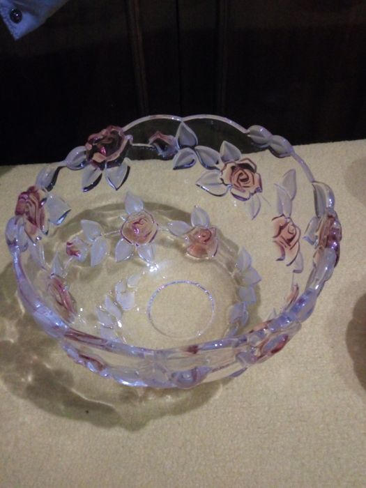 Большая салатница хрустальная Германия