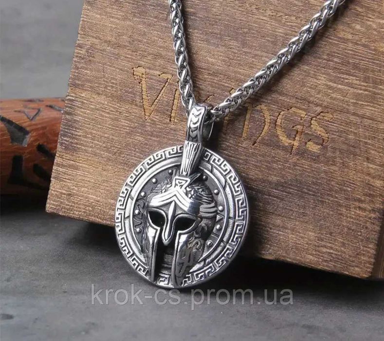 Кулон амулет оберіг воїнів, підвіска чоловіча Срібного кольору