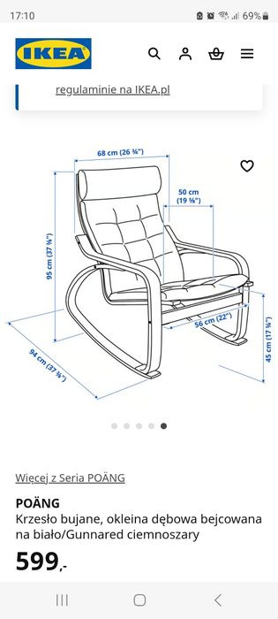 Fotel bujany z Ikea